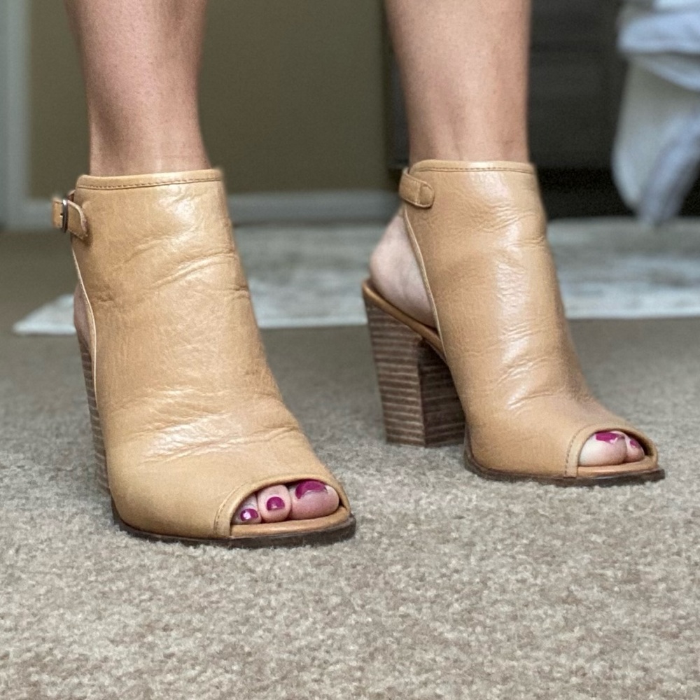 Lucky Brand Block Heel Peep Toe